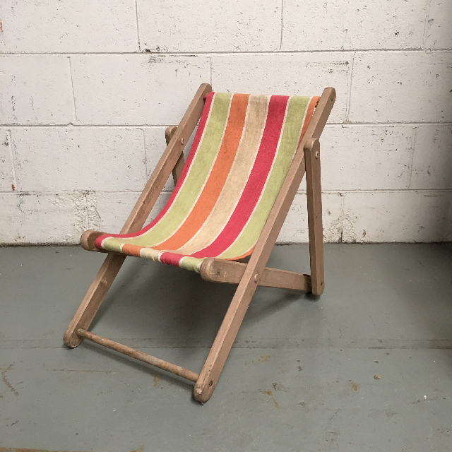 CHAIR, Deck Chair - Kids Pastel, Natural Timber Frame